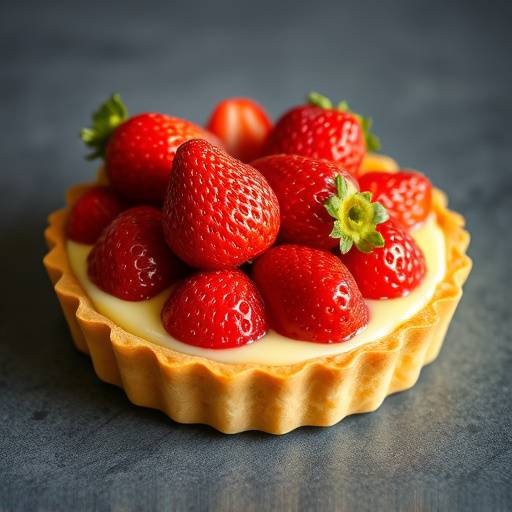 Crostata di fragole fresche con crema pasticcera