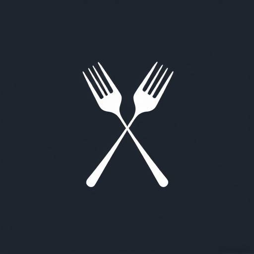 Logo di Cucina Bella con una forchetta e un mestolo intrecciati