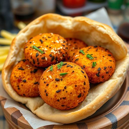 Pane e panelle palermitano con frittelle di farina di ceci