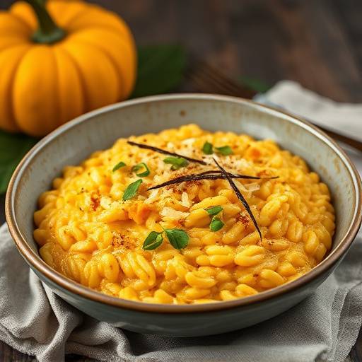 Risotto alla zucca con parmigiano grattugiato